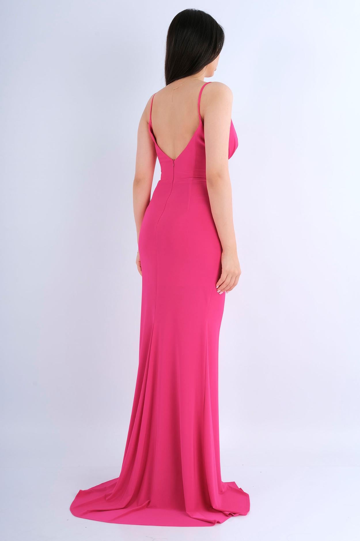 Robe Florale Rose corset brodé - vue de dos