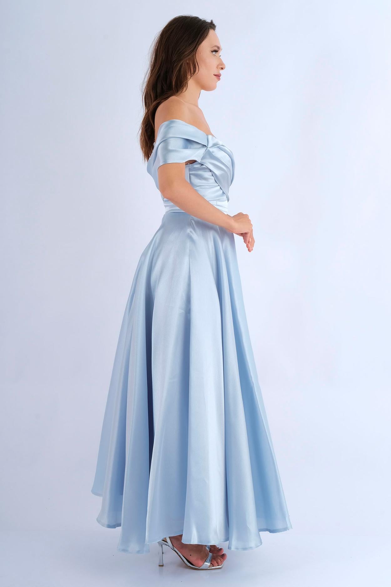 Robe Azur corset brodé foulard - vue de dos