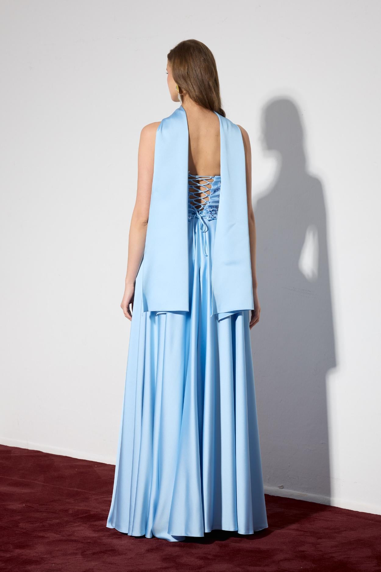 Robe Saphir dos lacé - deuxième angle dos
