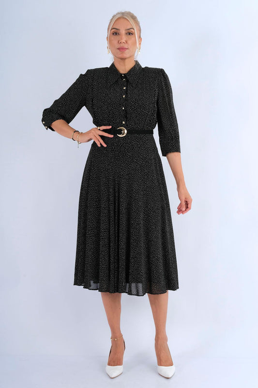 Robe asymétrique empiècement dentelle dos - vue arrière