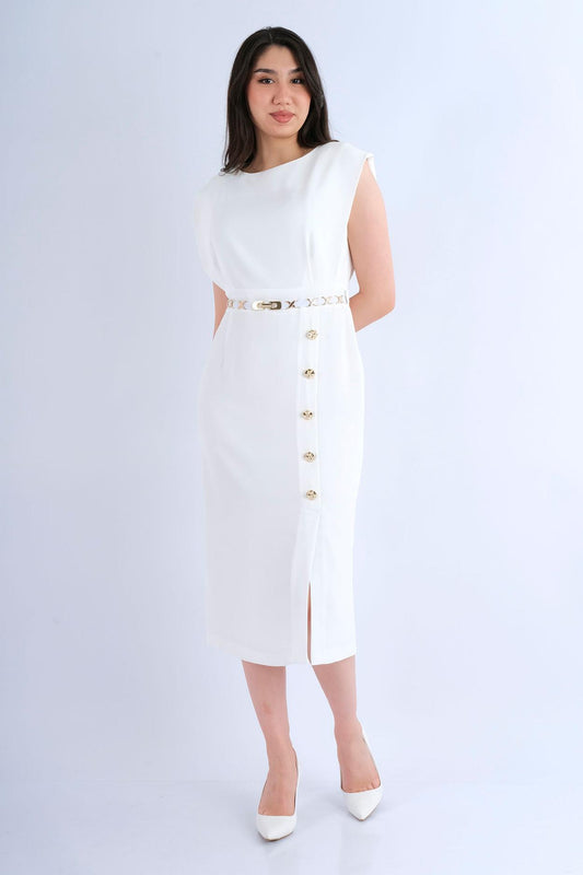 Ensemble Robe Noire à Pois - Vue avant
