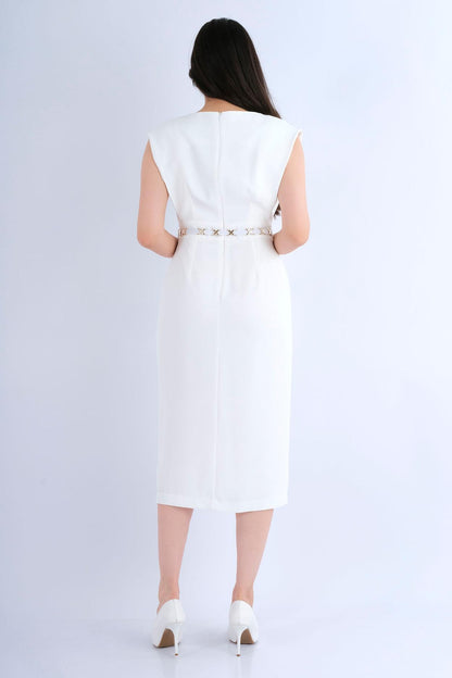 Ensemble Robe Noire à Pois - Vue arrière