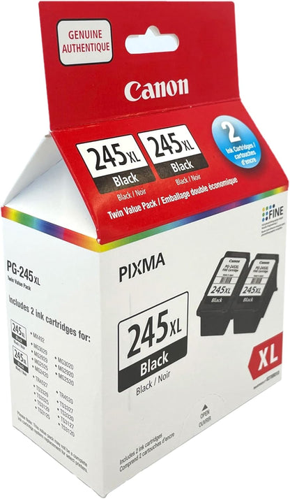 Genuine  PG-245XL HIGH Yield Twin Ink Cartridge Value Pack, Black, 2-Pack