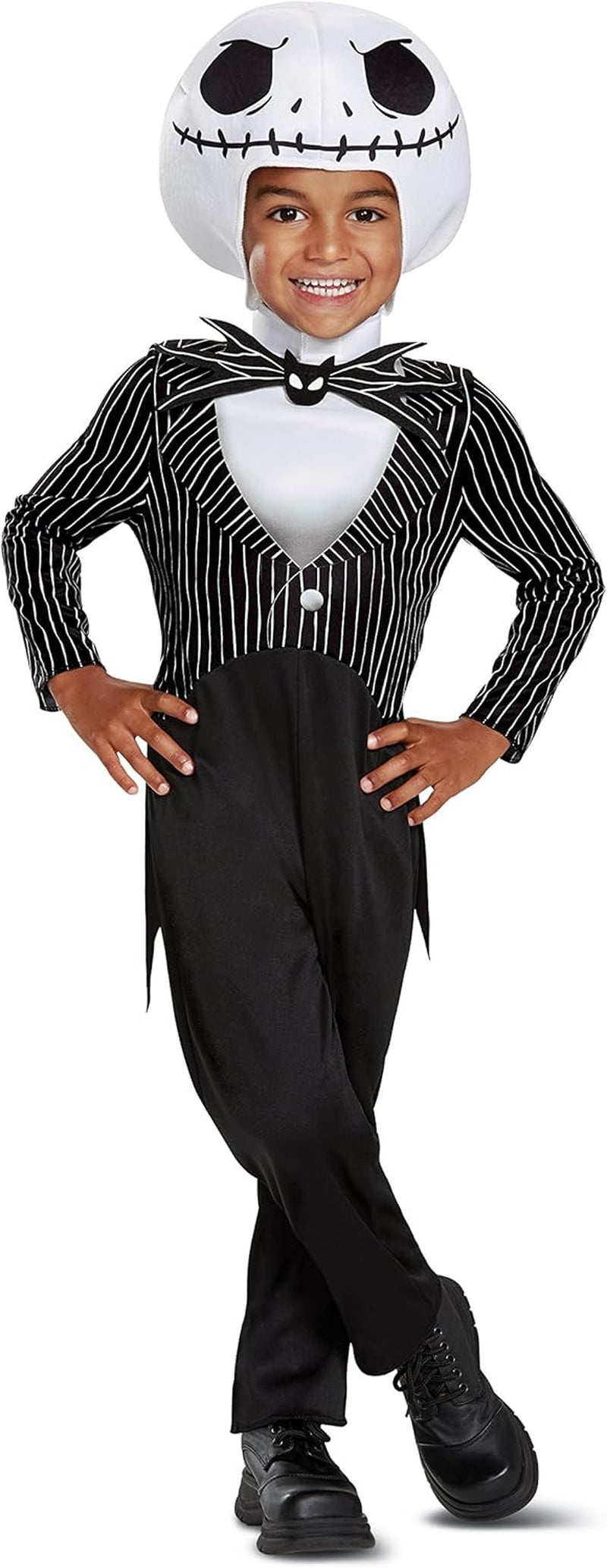 Jack Skellington Classic Toddler Child Costume, Black, Medium/(3T-4T)