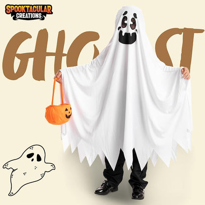 Ghost Boo and Friendly Costume for Child Halloween Spooky Trick-Or-Treating