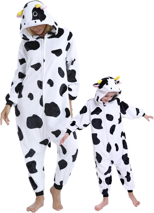Kids Onesie Pajamas Animal One Piece Costume Halloween Cosplay for Boys Girls Family
