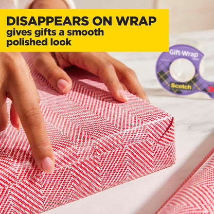 Tape Gift Wrap Tape, 19Mm Wide X 10.1M, 3 Rolls in Dispensers