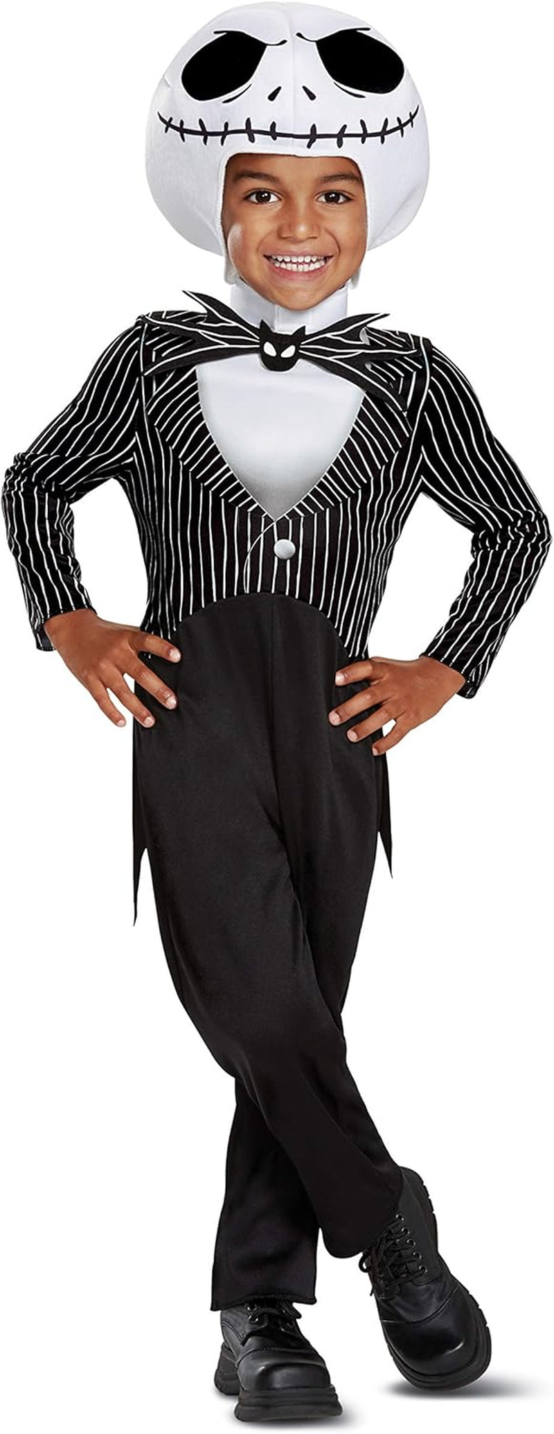 Jack Skellington Classic Toddler Child Costume, Black, Medium/(3T-4T)