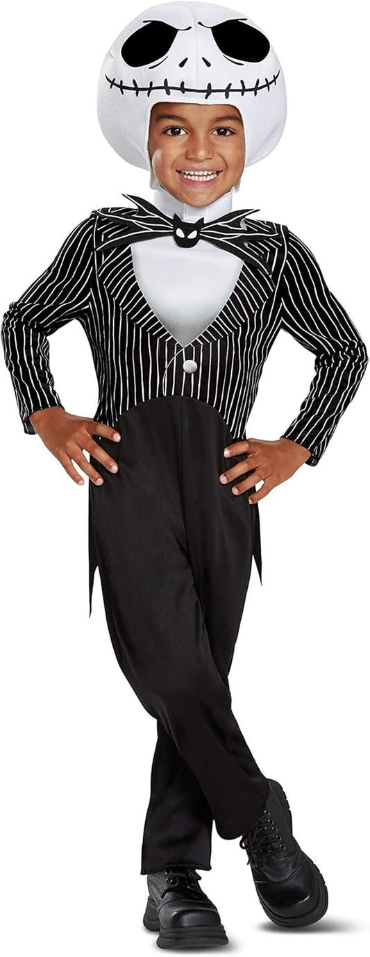 Jack Skellington Classic Toddler Child Costume, Black, Medium/(3T-4T)