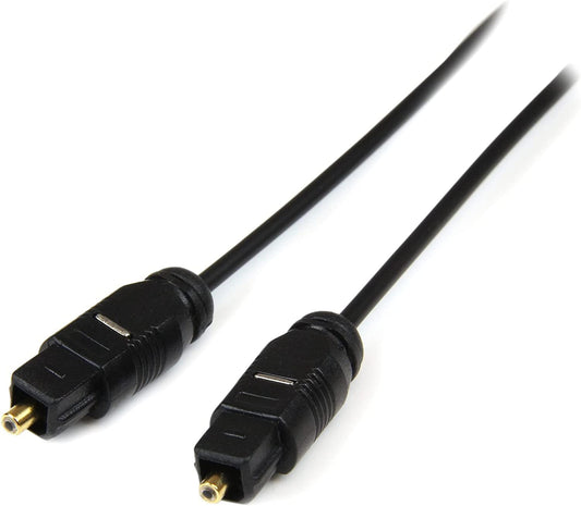 .Com 3 Ft. (0.9 M) Digital Optical Audio Cable - 2X Toslink (SPDIF) Male - Ultra-Thin - Black - Optical Audio Cable (THINTOS3)
