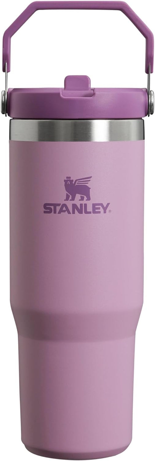Iceflow Flip Straw Tumbler with Handle 30 Oz | Twist on Lid and Flip up Straw | Leak Resistant Water Bottle | Insulated Stainless Steel |Bpa-Free | Lilac