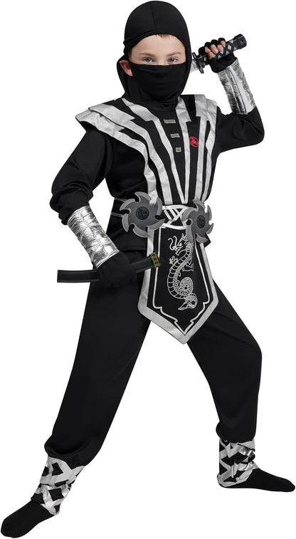 Ninja Deluxe Costume Set with Foam Accessories Toys for Kids Kung Fu Outfit Halloween