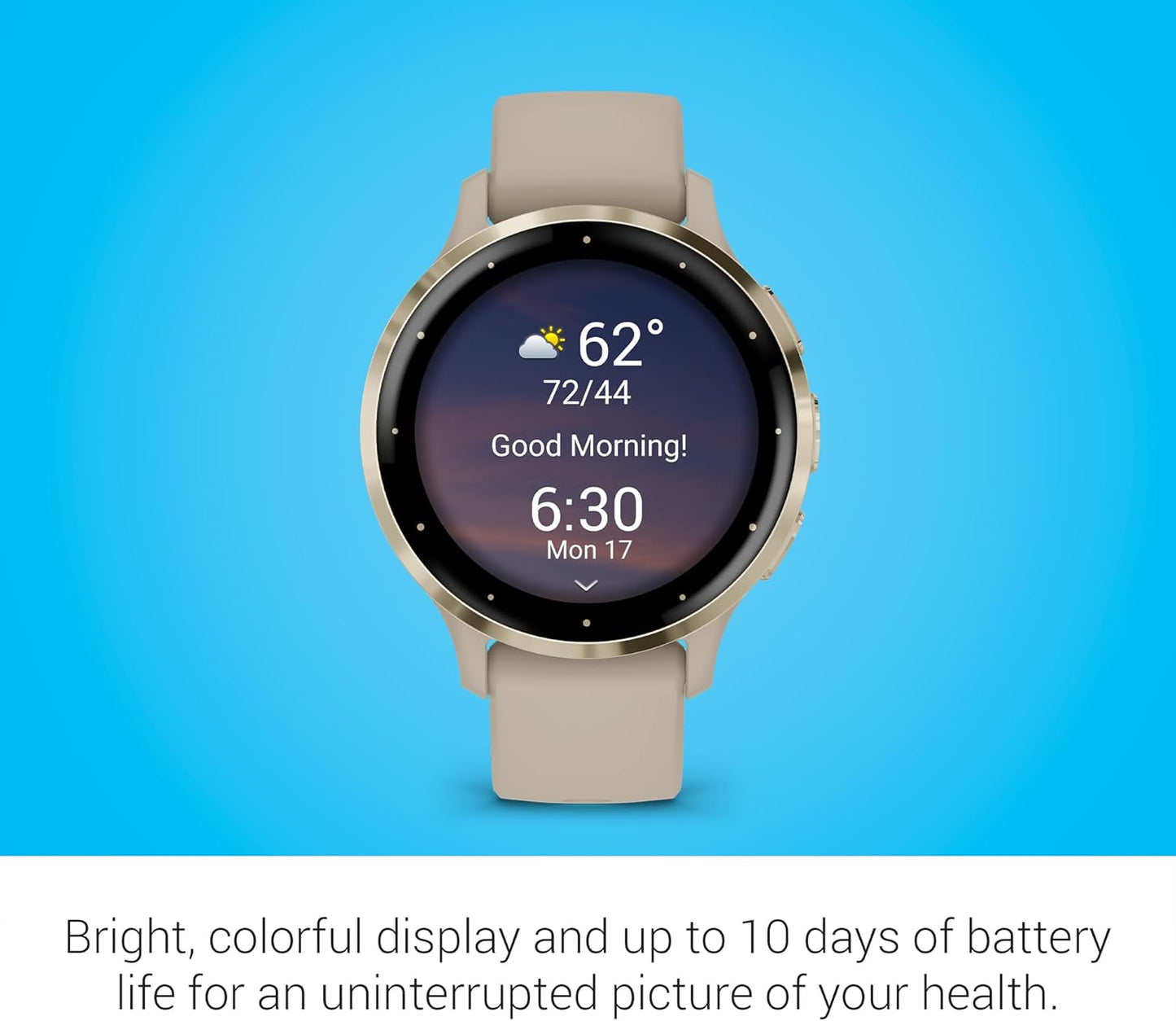 Venu 3S, GPS Smartwatch, AMOLED Display, Advanced Health and Fitness Features, up to 10 Days of Battery, 41 MM , French Gray