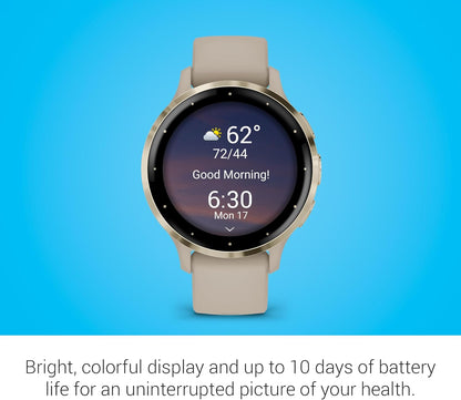 Venu 3S, GPS Smartwatch, AMOLED Display, Advanced Health and Fitness Features, up to 10 Days of Battery, 41 MM , French Gray