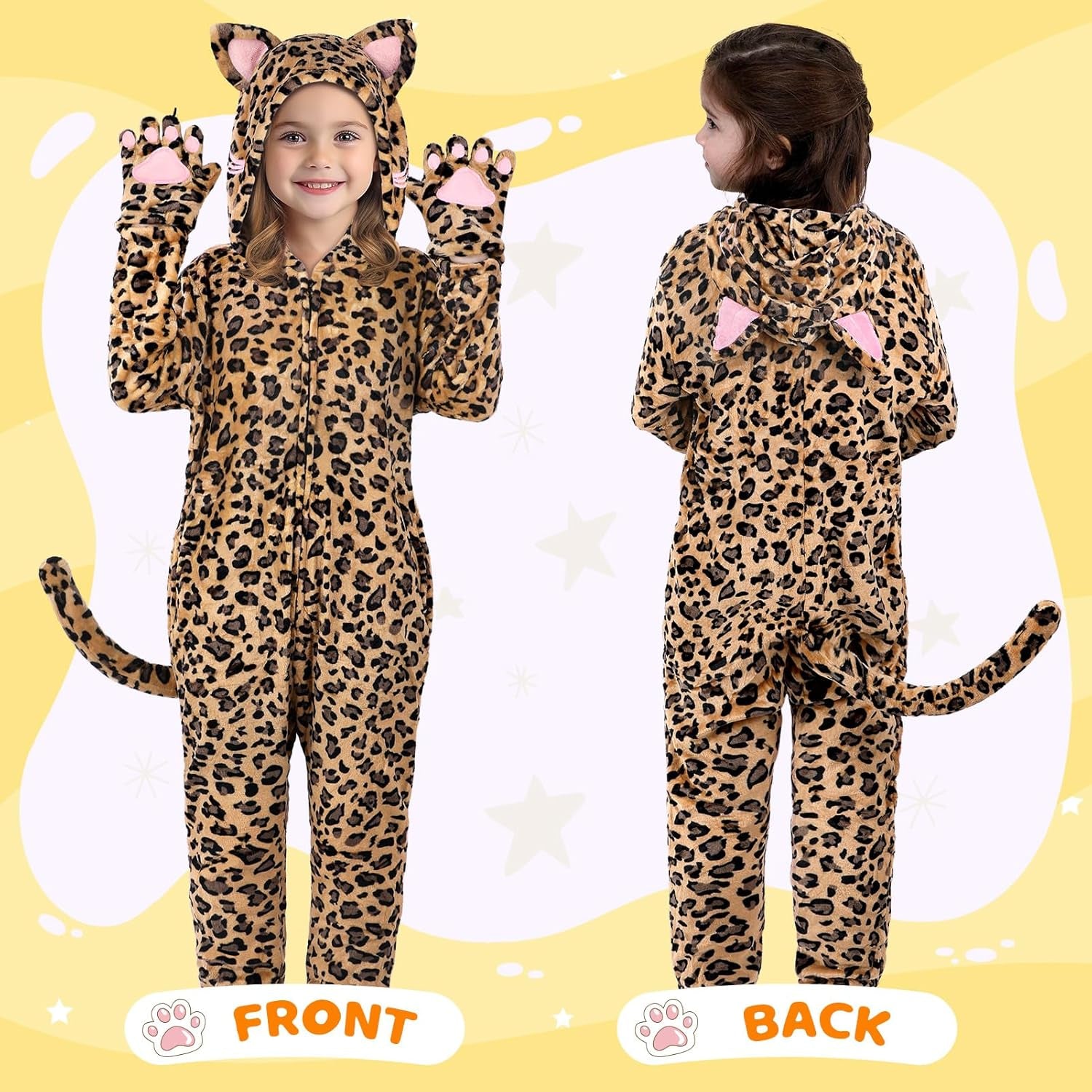 Cat Costume for Girls, Noir Costume, Onesie Costume for Kids, Halloween Costumes for Kids Girls