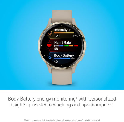 Venu 3S, GPS Smartwatch, AMOLED Display, Advanced Health and Fitness Features, up to 10 Days of Battery, 41 MM , French Gray