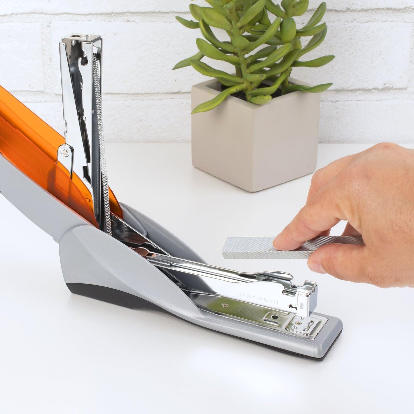 Stapler, Optima 25 Reduced Effort, 50% Easier, Full Strip - 25 Sheets, Black/Charcoal (7471166402)