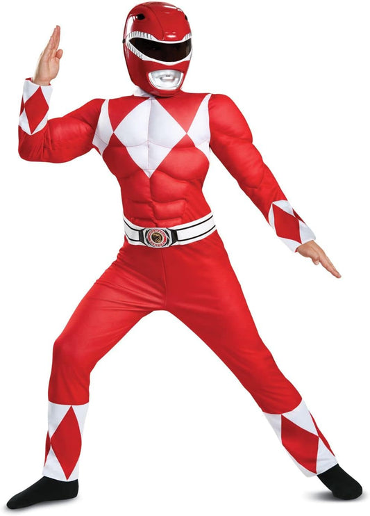 Ranger Classic Muscle Child Costume, Red, Size/(4-6)