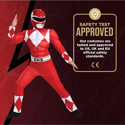 Ranger Classic Muscle Child Costume, Red, Size/(4-6)