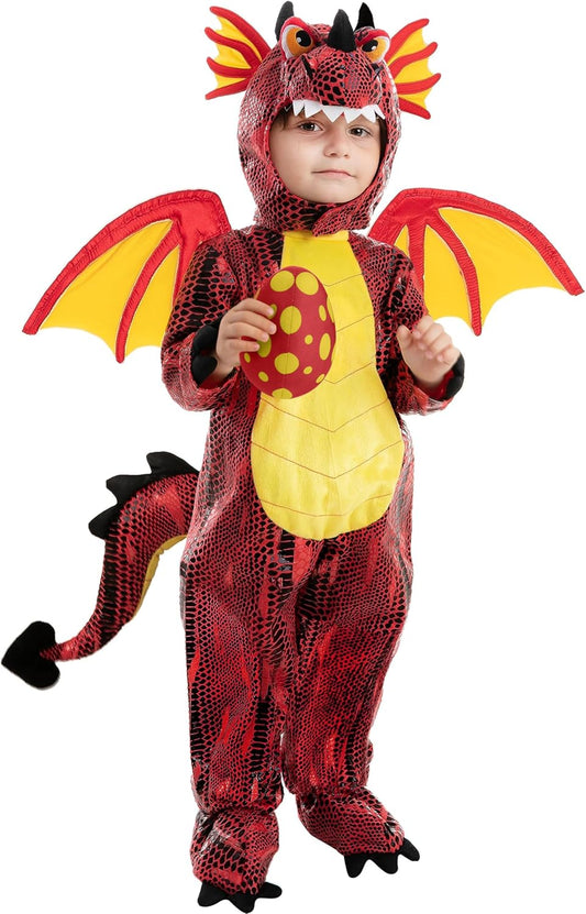 Toddler Dinosaur Costume Kids Dragon Costume with Wings Eggs for Unisex Baby Halloween Dress up Party