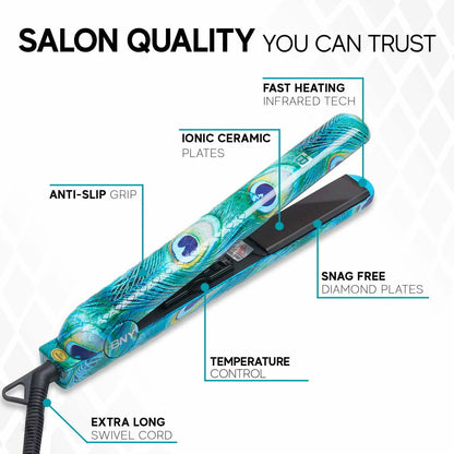 Original Ceramic Iron|Hair Straightener Curler 2 in 1|450° 1.25 Inch