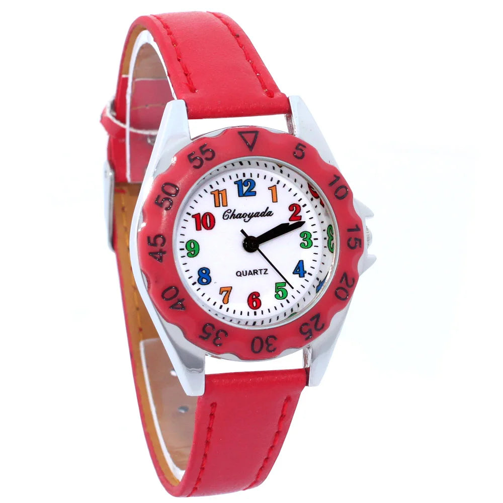 Cute Unicorn Girls Watch for Kids Girls Boy Leather Wristwatch Casual Watches Fashion Children Learn Time Watch Kids Watch