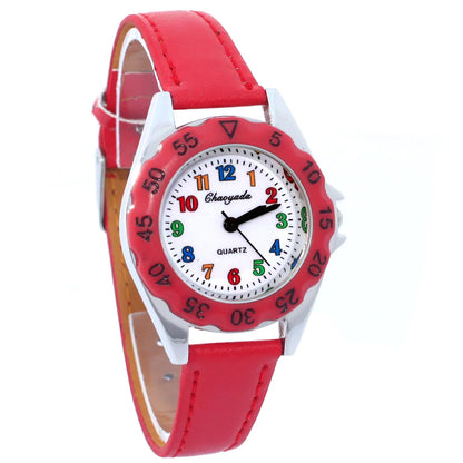 Cute Unicorn Girls Watch for Kids Girls Boy Leather Wristwatch Casual Watches Fashion Children Learn Time Watch Kids Watch