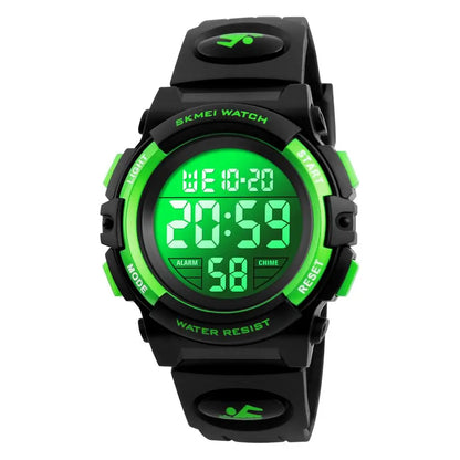SKMEI Children LED Electronic Digital Watch Chronograph Clock Sport Watches 5Bar Waterproof Kids Wristwatches for Boys Girls
