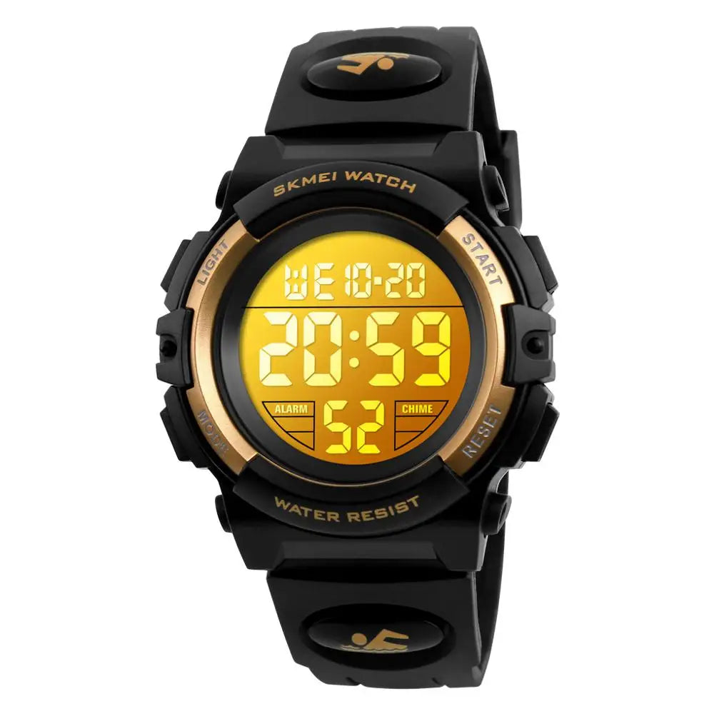SKMEI Children LED Electronic Digital Watch Chronograph Clock Sport Watches 5Bar Waterproof Kids Wristwatches for Boys Girls