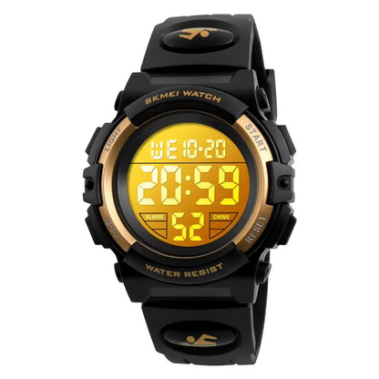 SKMEI Children LED Electronic Digital Watch Chronograph Clock Sport Watches 5Bar Waterproof Kids Wristwatches for Boys Girls