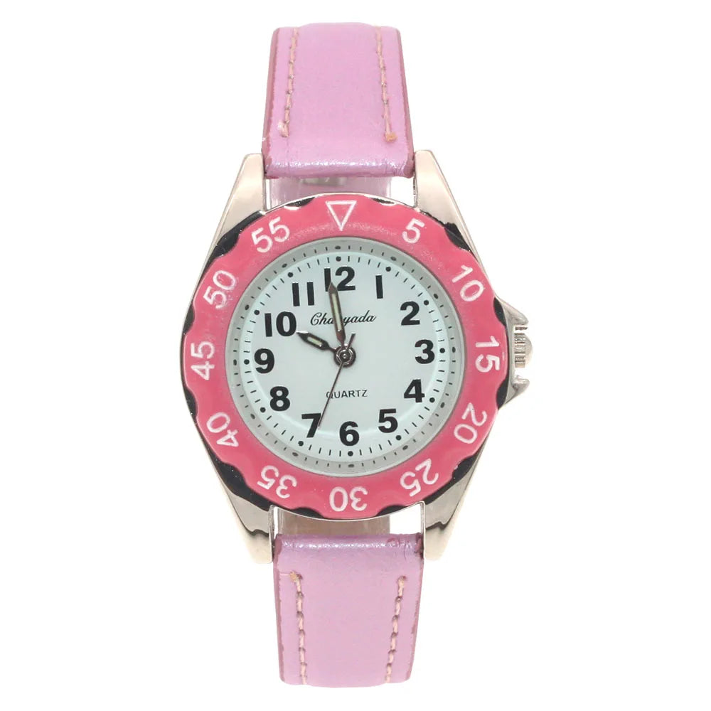 Cute Unicorn Girls Watch for Kids Girls Boy Leather Wristwatch Casual Watches Fashion Children Learn Time Watch Kids Watch