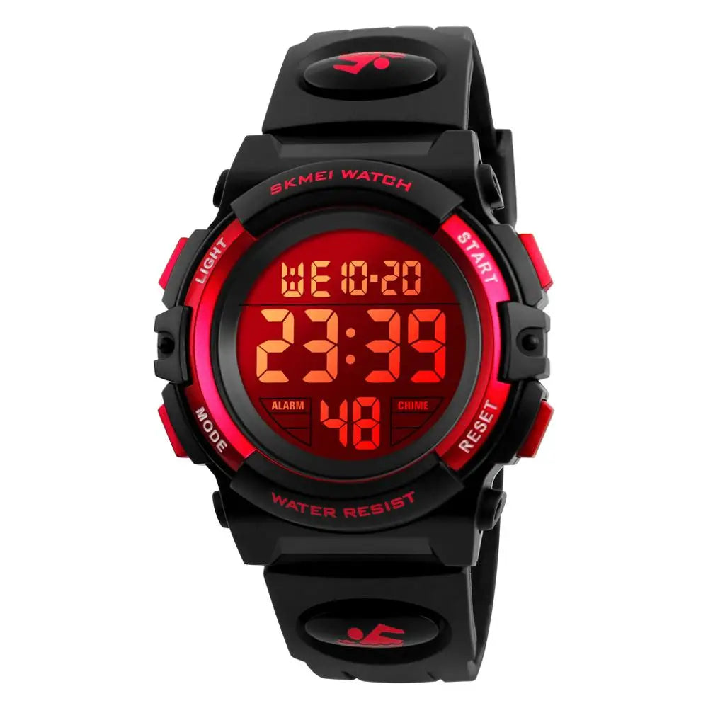SKMEI Children LED Electronic Digital Watch Chronograph Clock Sport Watches 5Bar Waterproof Kids Wristwatches for Boys Girls
