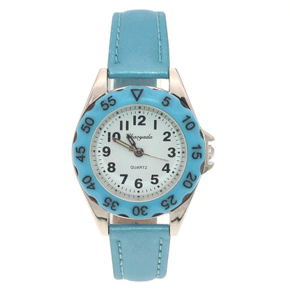 Cute Unicorn Girls Watch for Kids Girls Boy Leather Wristwatch Casual Watches Fashion Children Learn Time Watch Kids Watch