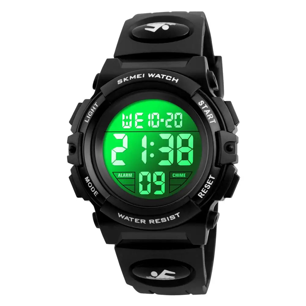 SKMEI Children LED Electronic Digital Watch Chronograph Clock Sport Watches 5Bar Waterproof Kids Wristwatches for Boys Girls