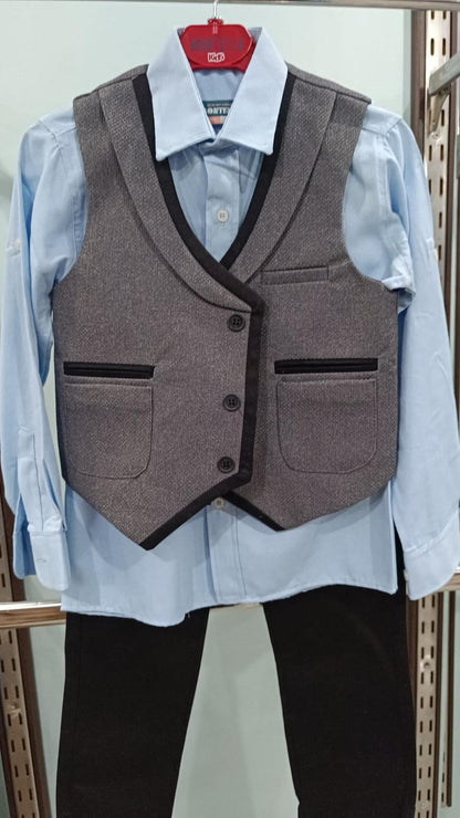 💙 Ensemble "Ciel Élégant" – Charme et Distinction pour Petits Messieurs - EEGT