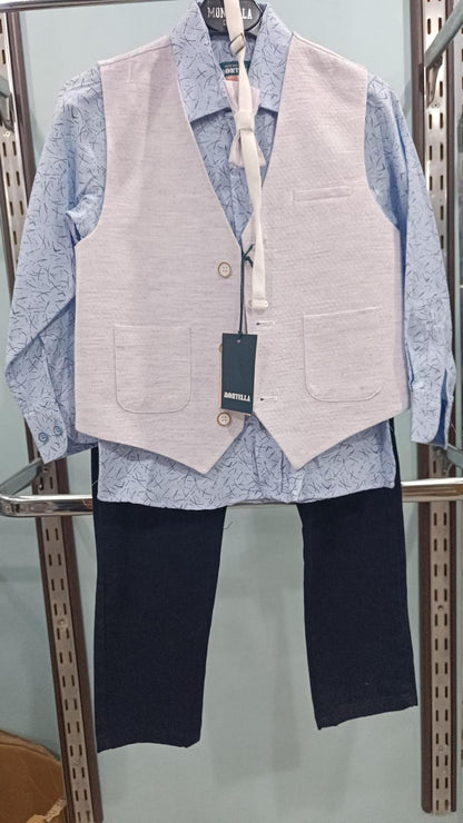 💙 Ensemble "Ciel Élégant" – Charme et Distinction pour Petits Messieurs - EEGT