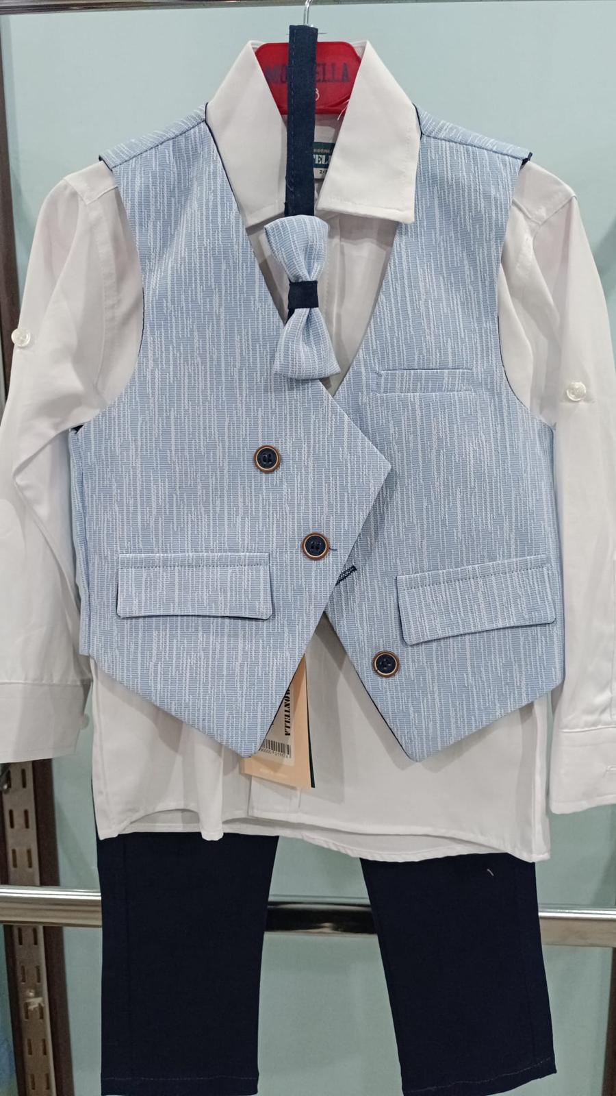 💙 Ensemble "Ciel Élégant" – Charme et Distinction pour Petits Messieurs - EEGT