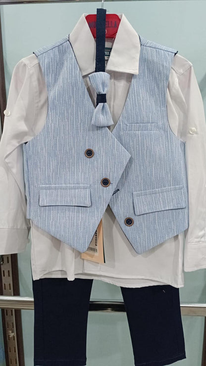 💙 Ensemble "Ciel Élégant" – Charme et Distinction pour Petits Messieurs - EEGT