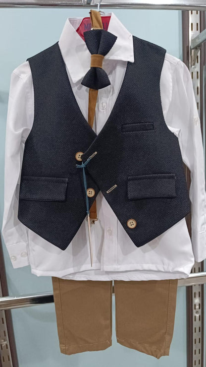 💙 Ensemble "Ciel Élégant" – Charme et Distinction pour Petits Messieurs - EEGT