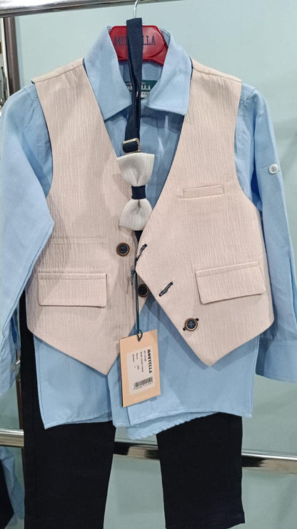 💙 Ensemble "Ciel Élégant" – Charme et Distinction pour Petits Messieurs - EEGT