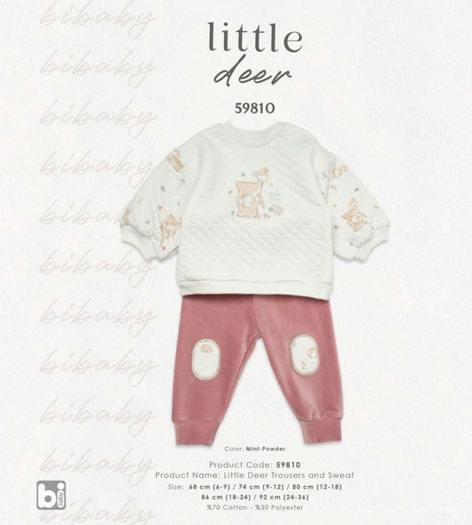 🦌🌿 Ensemble Bébé "Little Deer" – bibaby FW '26 – Douceur Forestière et Détails Délicats - EBT