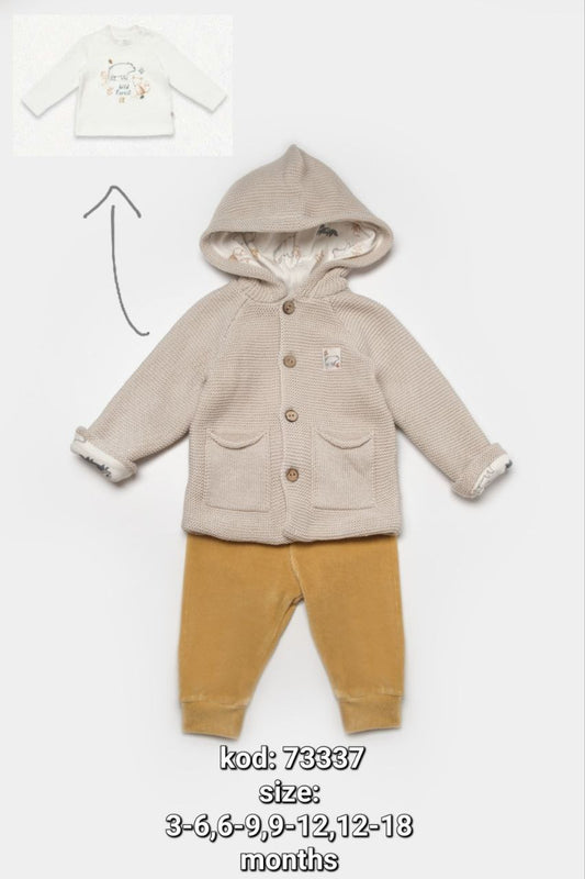 🐻👶 Ensemble Bébé "TONGS" – FW '26 – Tricot Douillet et Couleurs Terre - EBT