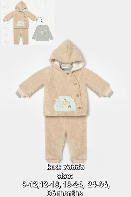 🧸👶 Ensemble Bébé "TONGS" – FW '26 – Douceur Peluche et Détail Fantaisie - EBT