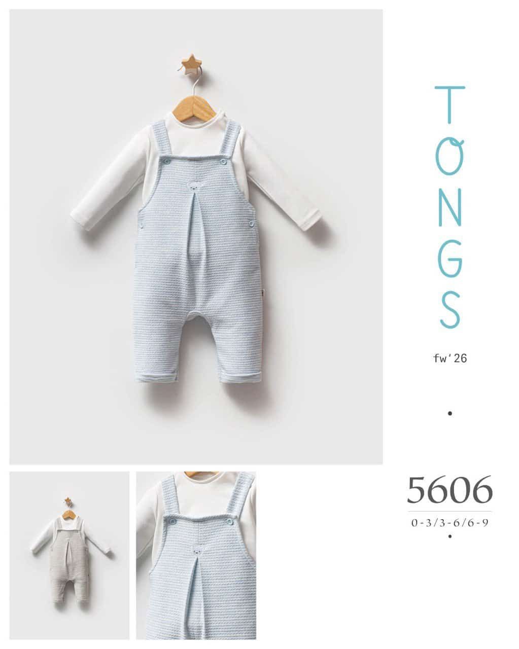 👶🧵 Ensemble Bébé "TONGS" – FW '26 – Bleu Texturé et Style Structuré - EBT