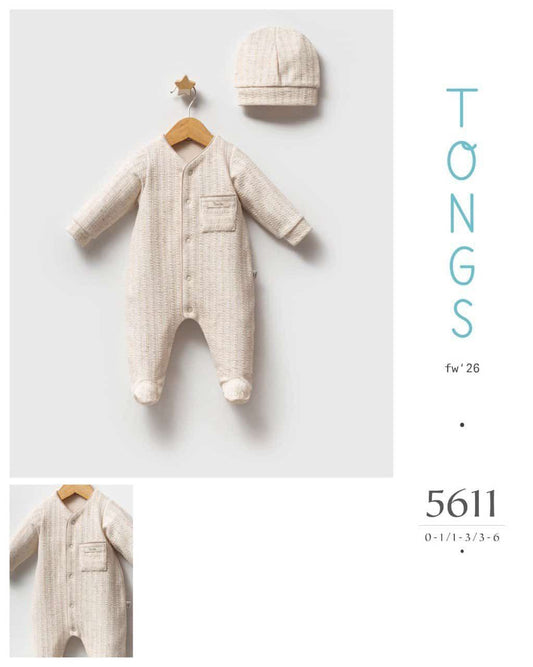 🧸👶 Ensemble Bébé "TONGS" – FW '26 – Beige Texturé et Élégance Discrète - EBT