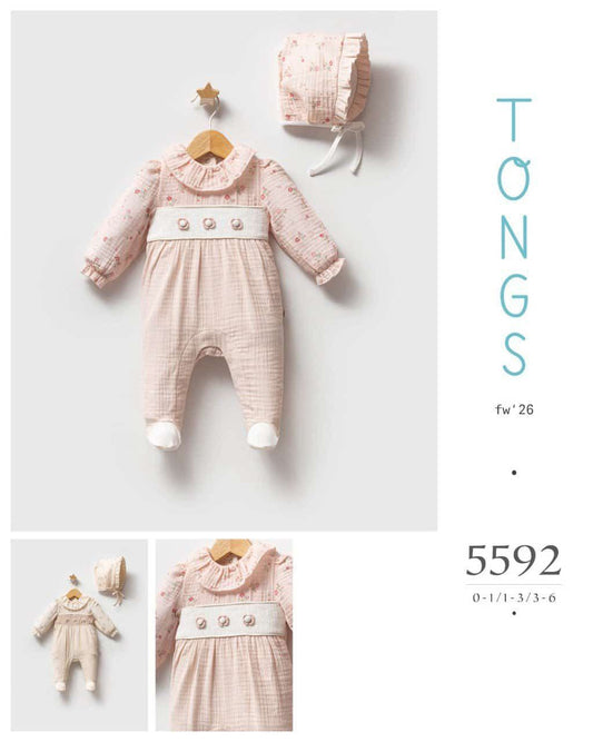 🌸👶 Ensemble Bébé "TONGS" – FW '26 – Tendresse Florale et Élégance Texturée - EBT