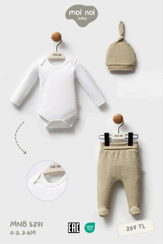👶🧸 Ensemble Bébé "moi noi baby" – Confort Naturel et Style Minimaliste - EBT