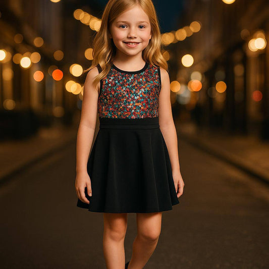🌟 Robe Fille "Nuit Étoilée" – Brillance, élégance et magie urbaine - REFT