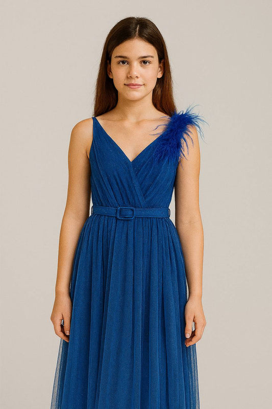 💙 Robe "Bleu Minuit" – Élégance audacieuse et détails couture - REFT
