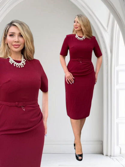 ⚜️ Robe Ceinturée – Élégance Architecturale et Charme Intemporel - RFT